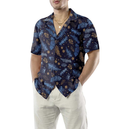 Blueish Winter Nature Hawaiian Shirt, Xmas Hawaiian Shirts