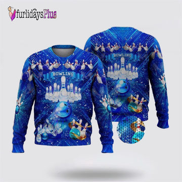 Bowling Royal Ugly Christmas Sweater, Gift For Bowling Enthusiasts