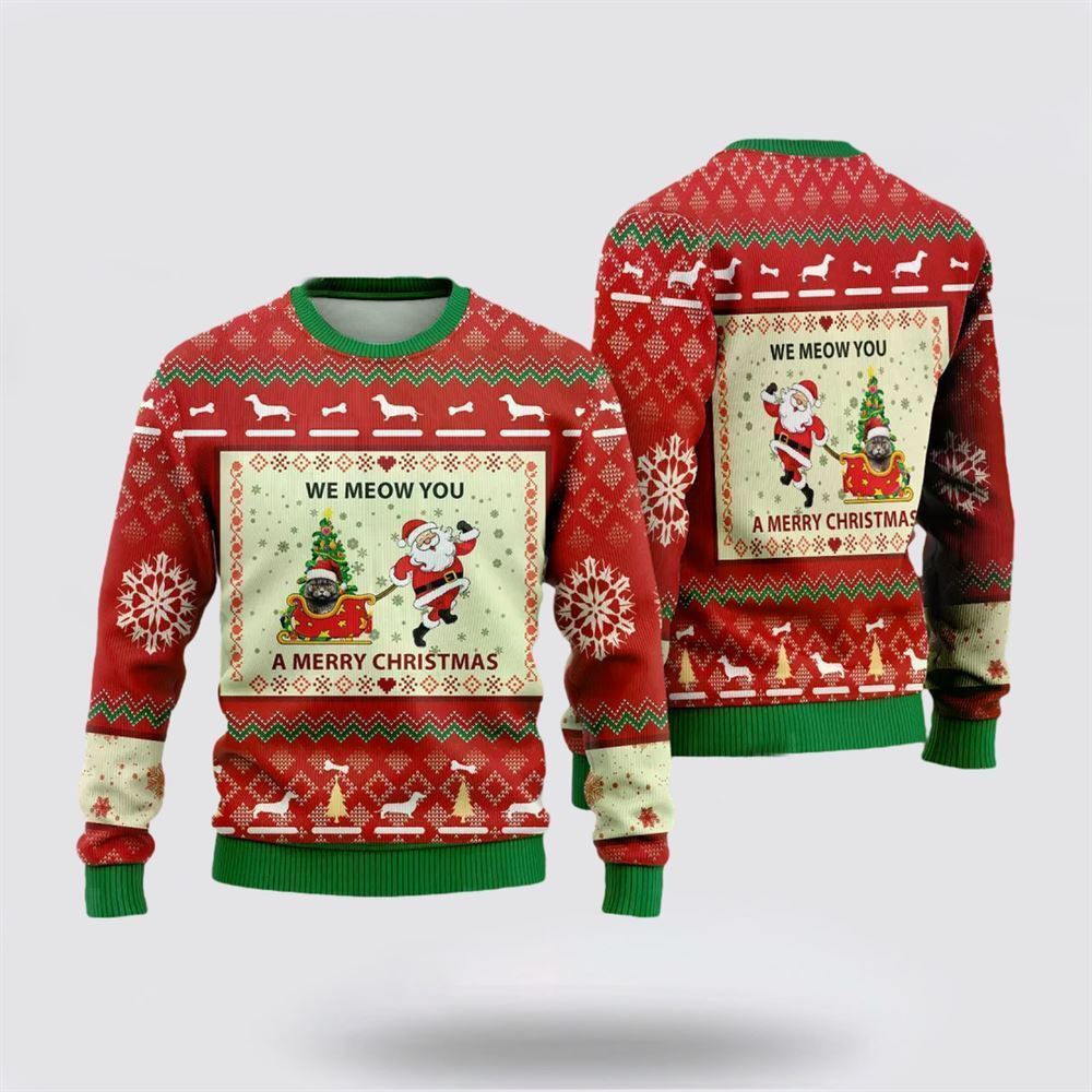 British Shorthairs Ugly Christmas Sweater, Christmas Sweater For Cat Lover