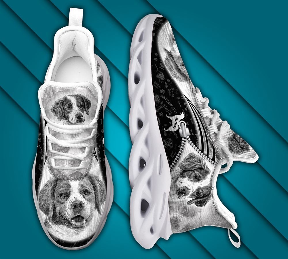 Brittany Spaniel Sketch Max Soul Shoes For Women Men Kid - Gift For Dog lover