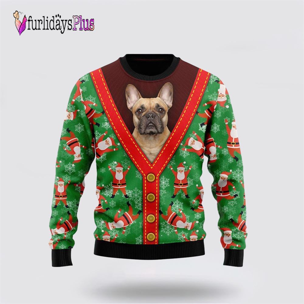 Bulldog Ugly Christmas Sweater, Dog Lover Christmas Sweater