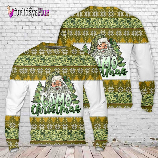 Camo Merry Ugly Christmas Sweater For Men And Women, Christmas Gift, Christmas Winter Fashion