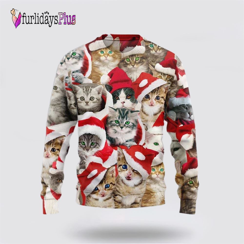 Cat Christmats Ugly Christmas Sweater, Cat Lover Christmas Sweater