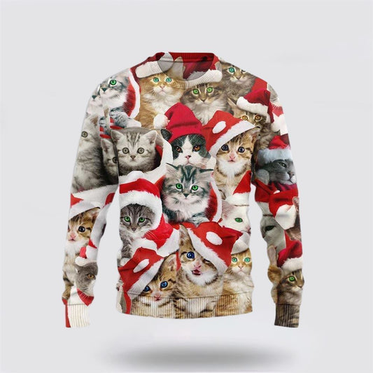 Cat Christmats Ugly Christmas Sweater, Christmas Sweater For Cat Lover