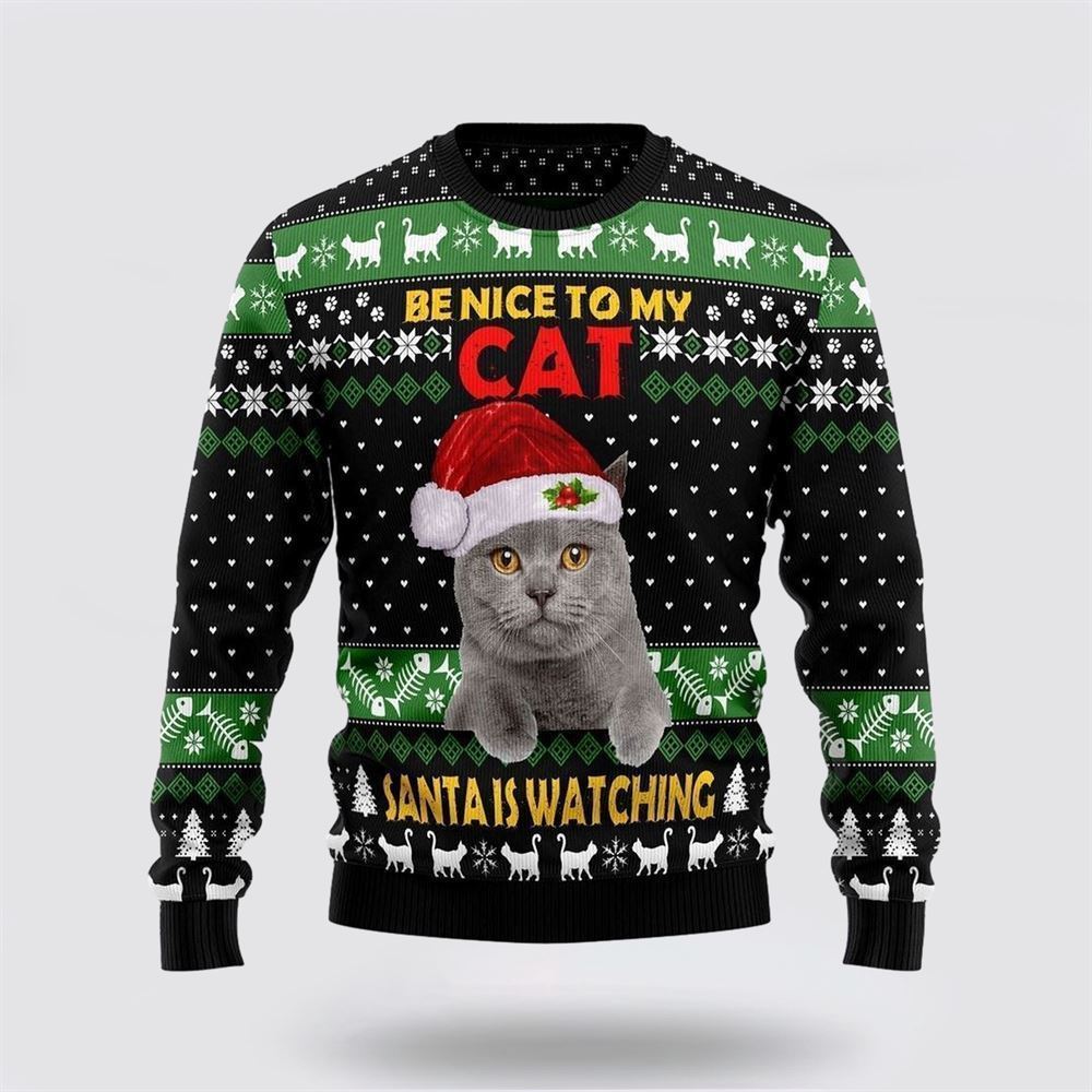 Cat Cute Witcher Noel Mc Ugly Christmas Sweater, Christmas Sweater For Cat Lover