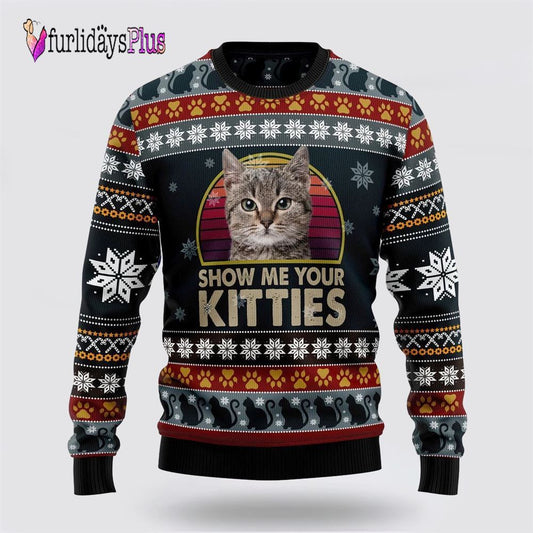 Cat Keep It Classy For Christmas Ugly Christmas Sweater, Cat Lover Christmas Sweater