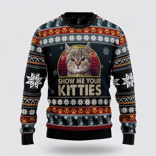 Cat Keep It Classy For Christmas Ugly Christmas Sweater, Christmas Sweater For Cat Lover