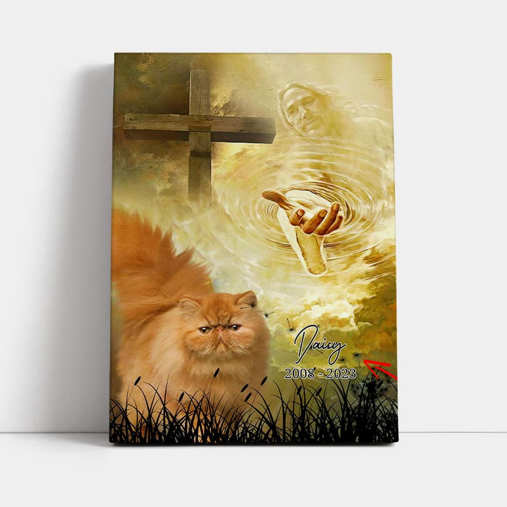 Cat Memorial Canvas Prints - Take My Hand Jesus - Pet Loss Gifts_1949 1