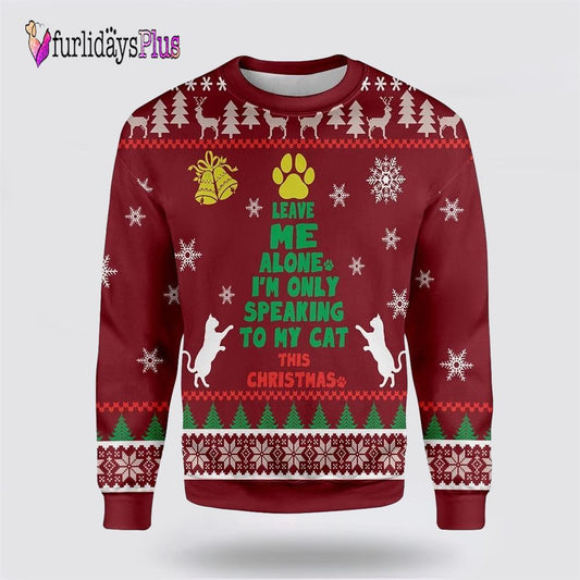 Cat The Christmas Tree Ugly Christmas Sweater, Cat Lover Christmas Sweater