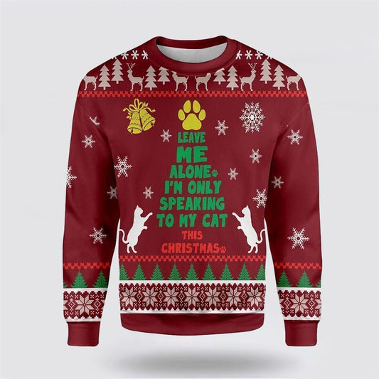 Cat The Christmas Tree Ugly Christmas Sweater, Christmas Sweater For Cat Lover