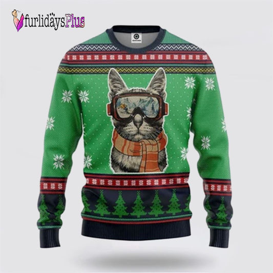 Cat Ugly Christmas Sweater, Cat Lover Christmas Sweater