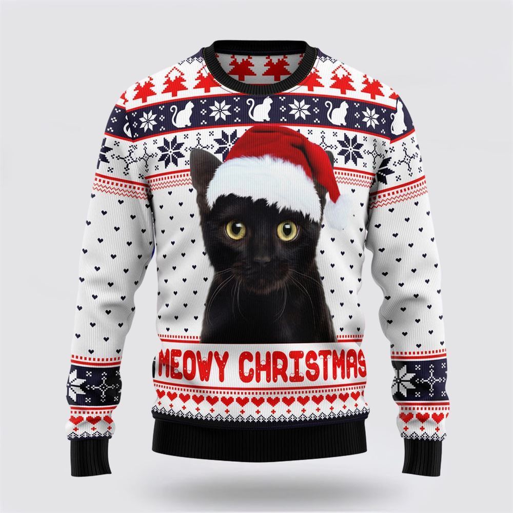 Cat Ugly Christmas Sweater, Christmas Sweater For Cat Lover