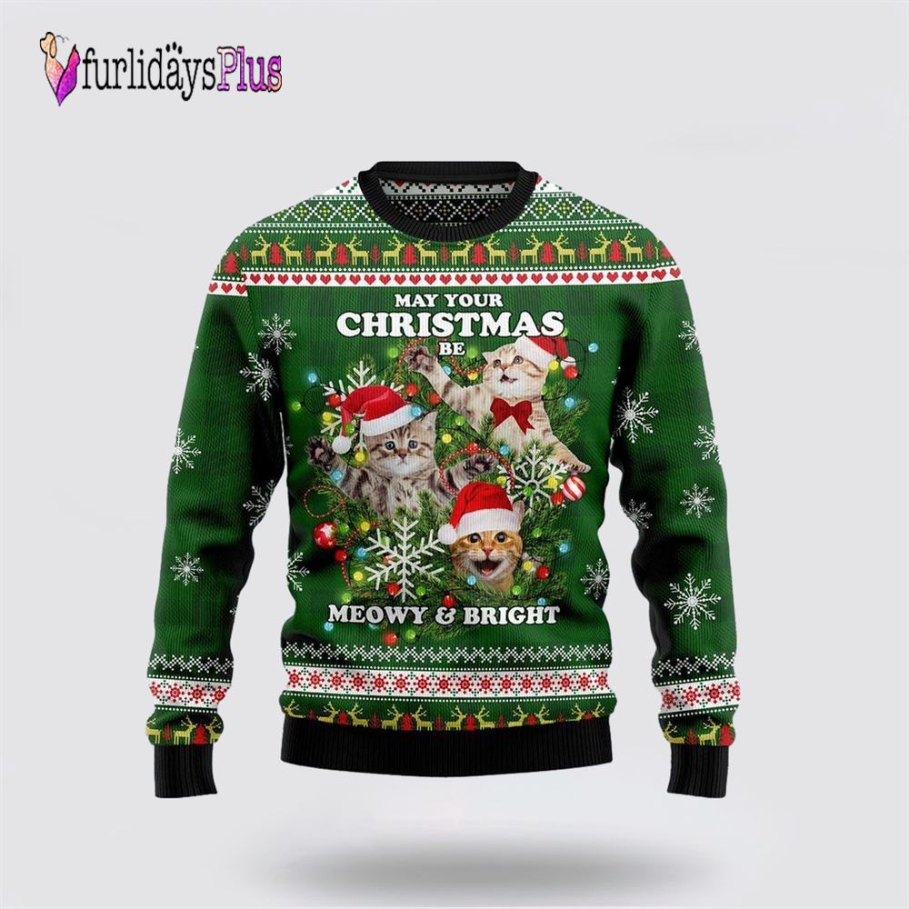 Cat Ugly Ugly Christmas Sweater, Cat Lover Christmas Sweater