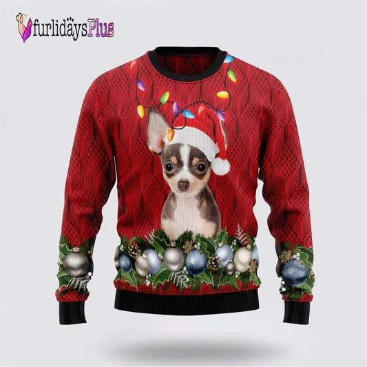 Chihuahua Christmas Beauty Ugly Sweater, Dog Lover Christmas Sweater