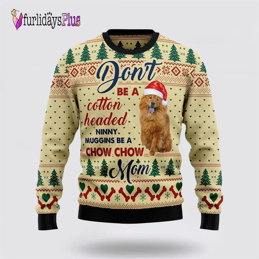 Chow Chow Mom Ugly Christmas Sweater, Dog Lover Christmas Sweater