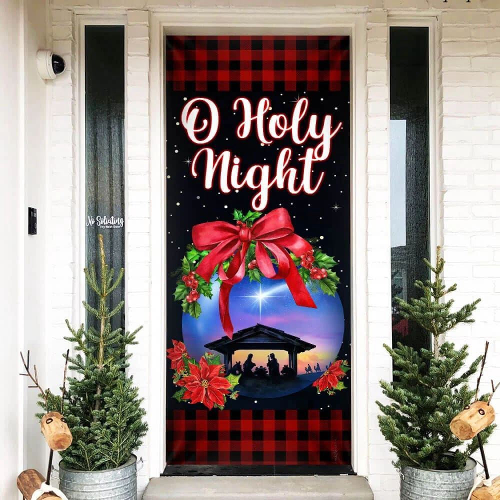 Christian Door Decorations, Jesus Christ Family, O Holy Night, Jesus Door Cover, Religious Door Decorations