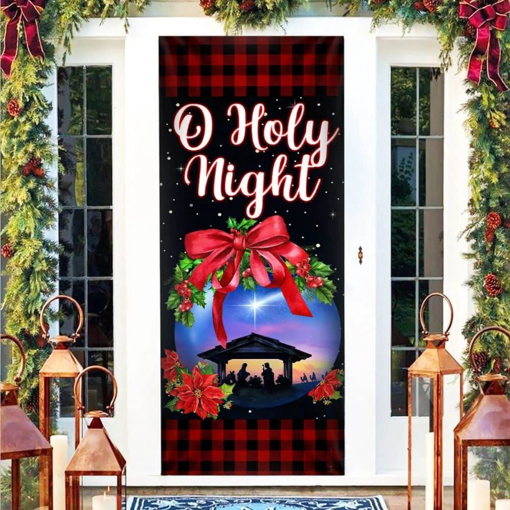Christian Door Decorations, Jesus Christ Family, O Holy Night, Jesus Door Cover, Religious Door Decorations