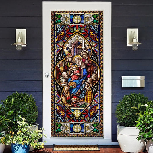 Christian Door Decorations, The Holy Family Door Cover, Christian Home Decor, Religious Door Decorations