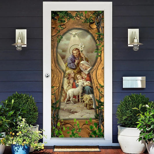 Christian Door Decorations, The Key To Happiness Jesus Door Cover, Christian Home Decor, Religious Door Decorations