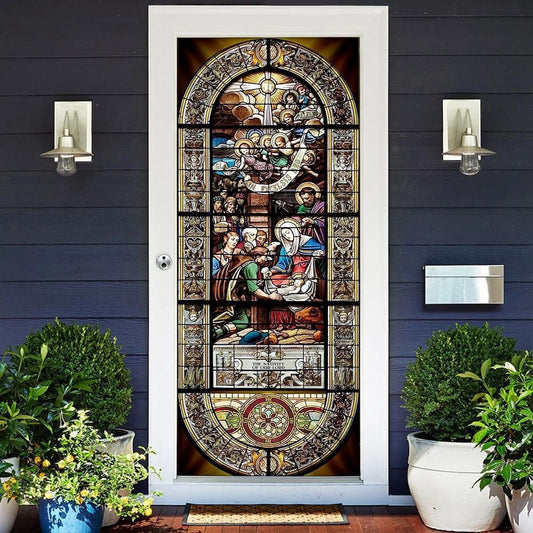 Christian Door Decorations, The Nativity Of Jesus Door Cover, Christian Home Decor, Religious Door Decorations