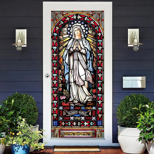 Christian Door Decorations, Virgin Mary Door Cover, Christian Home Decor, Religious Door Decorations