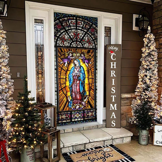 Christian Door Decorations, Virgin Mary, Mother Of Jesus Door Cover, Christian Home Decor, Religious Door Decorations