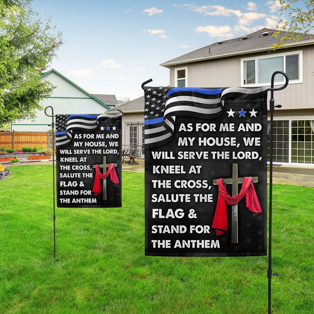 Christian Flag, As For Me And My House We Will Serve The Lord Flag, Jesus Cross Thin Blue Line House Flags, The Christian Flag, Jesus Christ Flag