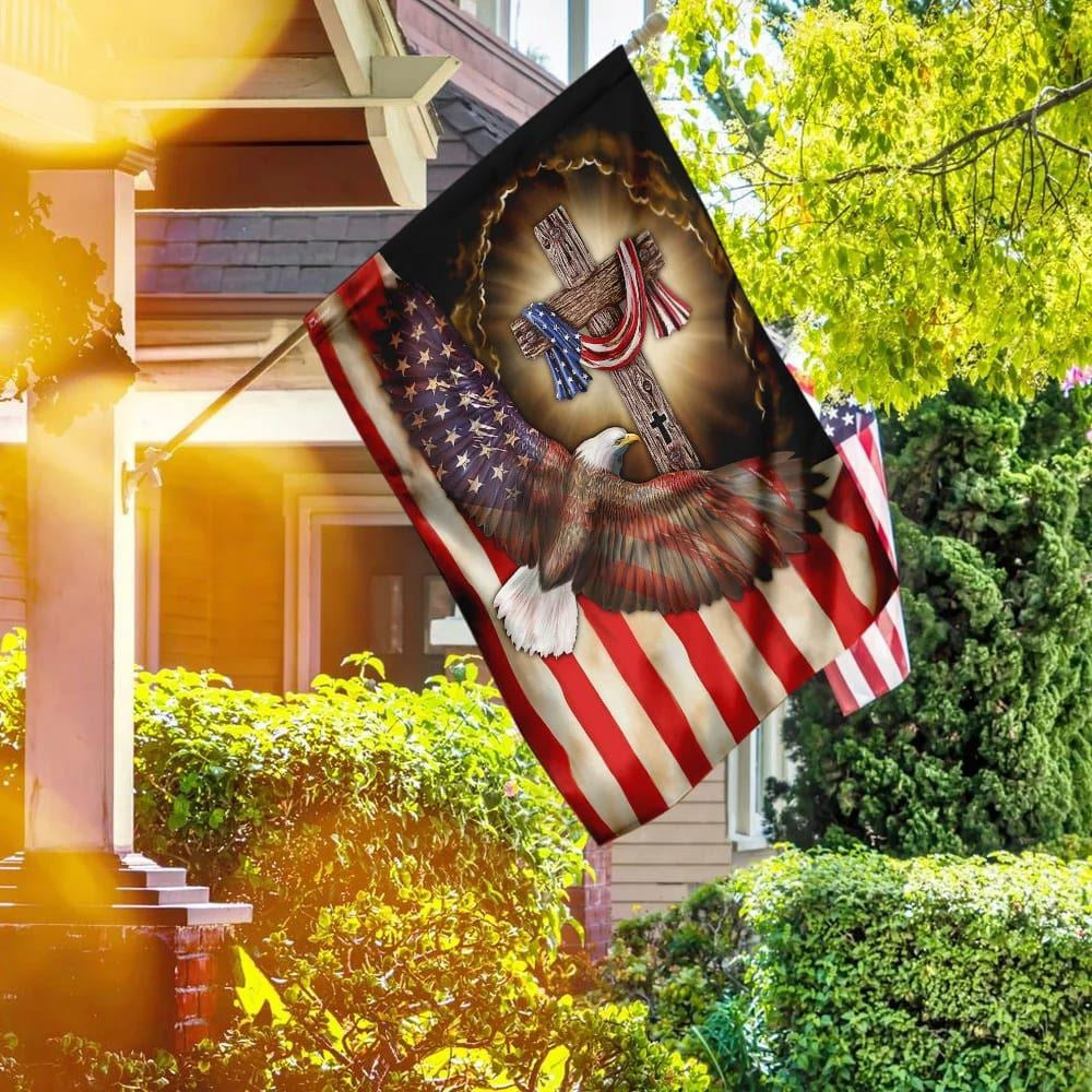 Christian Flag, Christian Cross Eagle American Flag, Outdoor Christian House Flag, The Christian Flag, Jesus Christ Flag