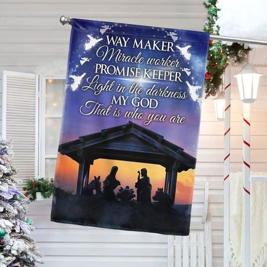 Christian Flag, Christian Nativity Flag Way Maker Miracle Worker My God That Is Who You Are Flag, Outdoor Christian House Flag, The Christian Flag, Jesus Christ Flag