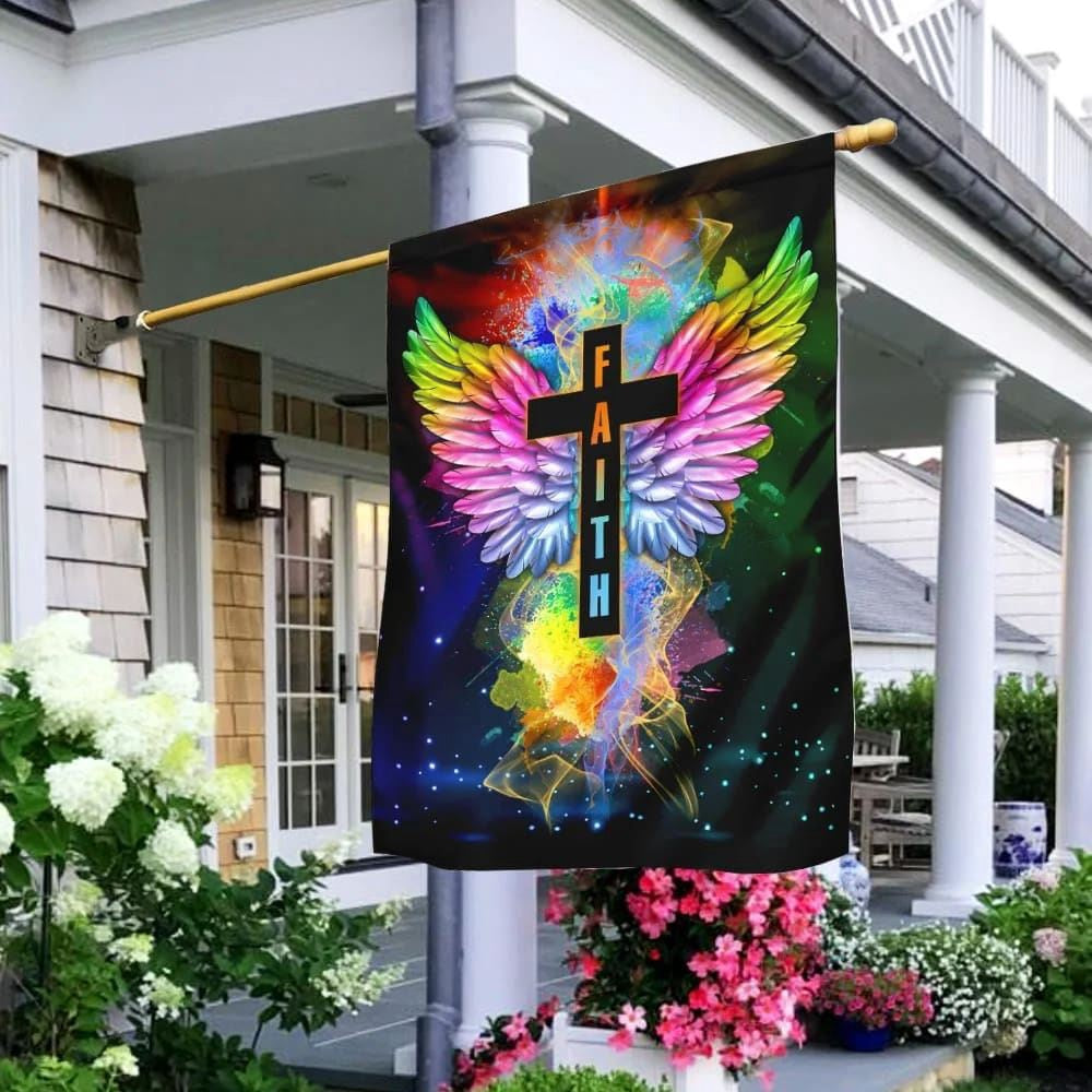 Christian Flag, Faith In Jesus Christ Flag, Outdoor Christian House Flag, The Christian Flag, Jesus Christ Flag