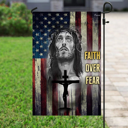 Christian Flag, Faith Over Fear Jesus Christian House Flags, The Christian Flag, Jesus Christ Flag