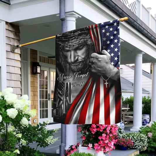 Christian Flag, God Bless America 911 Jesus Never Forget 911 House Flags, The Christian Flag, Jesus Christ Flag