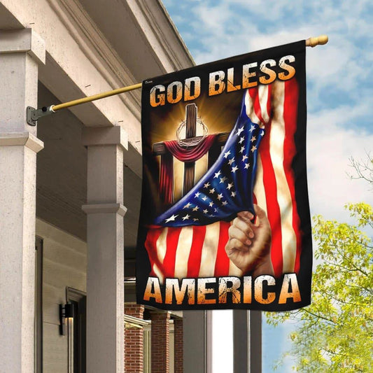Christian Flag, God Bless America Christian Cross Flag, Outdoor Christian House Flag, The Christian Flag, Jesus Christ Flag