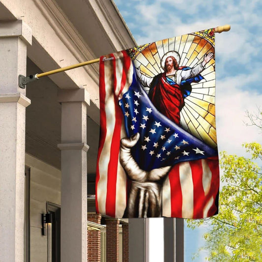 Christian Flag, God Jesus Christian American Flag, Outdoor Christian House Flag, The Christian Flag, Jesus Christ Flag