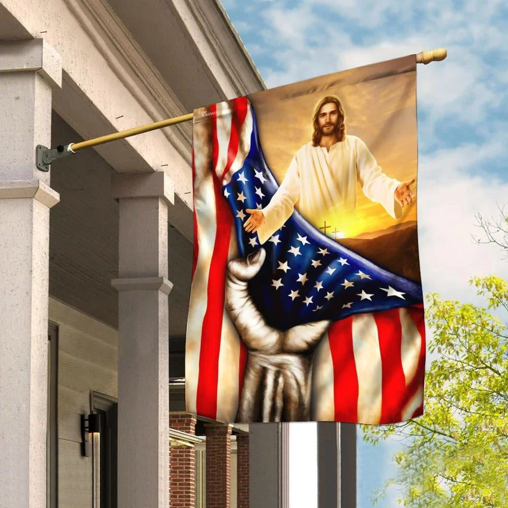 Christian Flag, God Jesus Christian House Flags, The Christian Flag, Jesus Christ Flag
