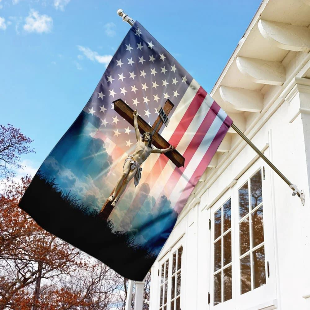 Christian Flag, God Jesus He Died For Me I Live For Him Flag, Outdoor Christian House Flag, The Christian Flag, Jesus Christ Flag