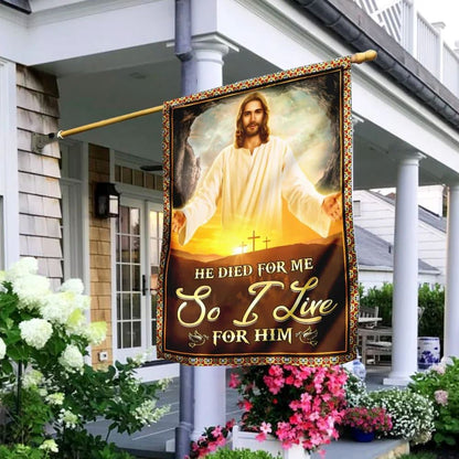 Christian Flag, He Died For Me So I Live For Him Jesus Flag, Outdoor Christian House Flag, The Christian Flag, Jesus Christ Flag
