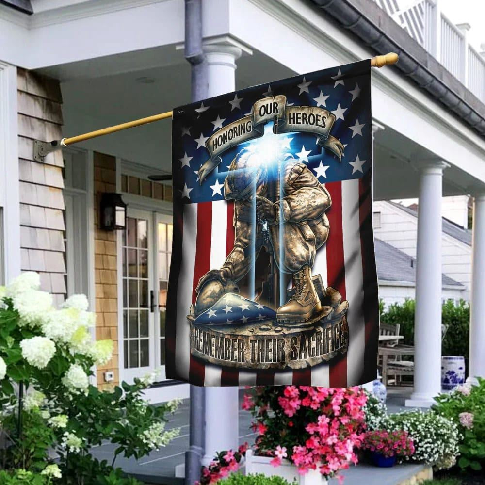 Christian Flag, Honoring Our Heroes Remember Their Sacrifice Jesus Cross Flag, Outdoor Christian House Flag, The Christian Flag, Jesus Christ Flag
