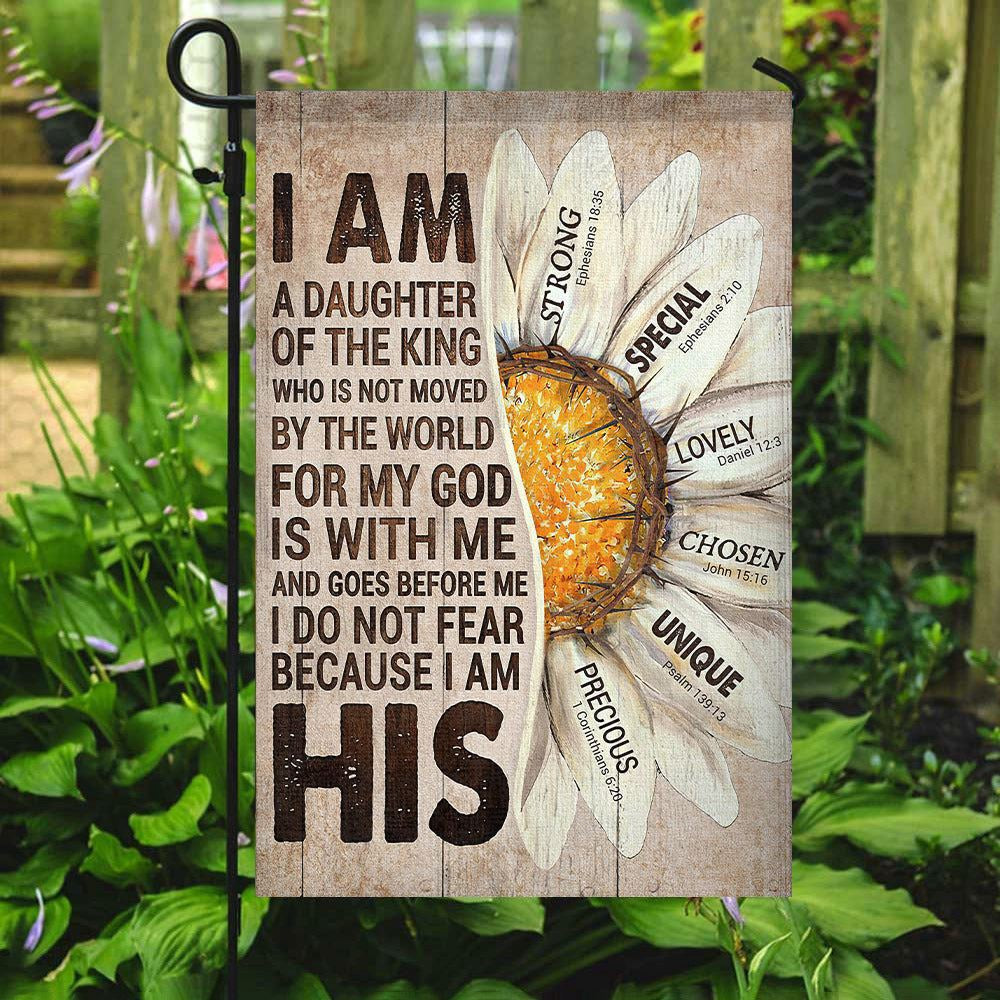 Christian Flag, I Am A Daughter Of The King Flag, Christian's Flag, Garden Decor, Garden Flag Stand, The Christian Flag, Jesus Christ Flag