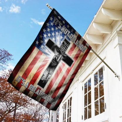 Christian Flag, It's Not Religion It's A Relationship. Jesus Flag, Outdoor Christian House Flag, The Christian Flag, Jesus Christ Flag