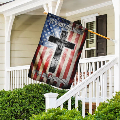 Christian Flag, It's Not Religion It's A Relationship. Jesus Flag, Outdoor Christian House Flag, The Christian Flag, Jesus Christ Flag