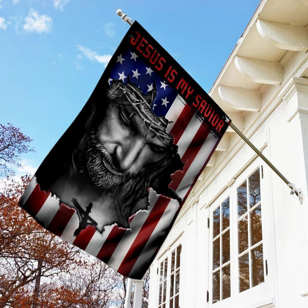 Christian Flag, Jesus And American House Flags Jesus Is My Savior House Flags, The Christian Flag, Jesus Christ Flag