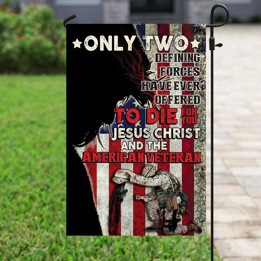 Christian Flag, Jesus Christ And The American Veteran House Flags, The Christian Flag, Jesus Christ Flag