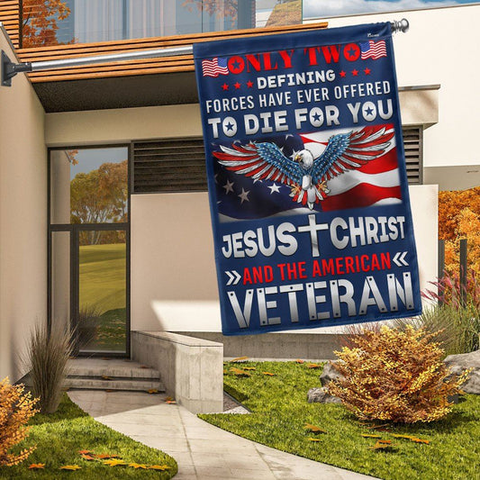 Christian Flag, Jesus Christ And The American Veteran Patriotic American Eagle Flag, Outdoor House Flags, The Christian Flag, Jesus Christ Flag