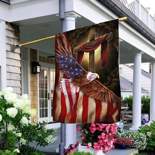 Christian Flag, Jesus Christian American Eagle Flag, Outdoor Christian House Flag, The Christian Flag, Jesus Christ Flag