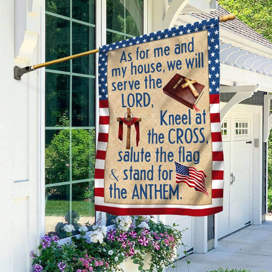 Christian Flag, Jesus Christian Cross American Flag, As For Me And My House We Will Serve The Lord House Flags, The Christian Flag, Jesus Christ Flag