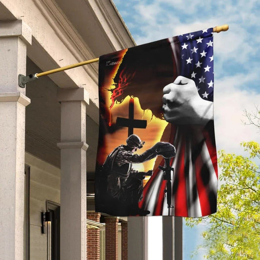 Christian Flag, Jesus Christian Veteran American House Flag, The Christian Flag, Jesus Christ Flag