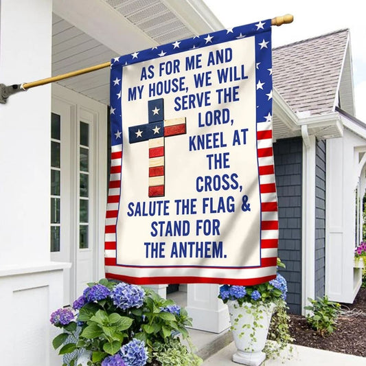 Christian Flag, Jesus Cross American House Flag As For Me and My House House Flag, The Christian Flag, Jesus Christ Flag