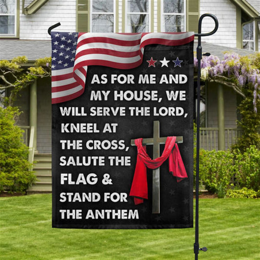 Christian Flag, Jesus Cross American House Flags As For Me And My House We Will Serve The Lord House Flags, The Christian Flag, Jesus Christ Flag