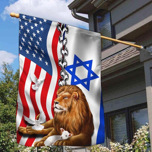 Christian Flag, Jewish Israel Lion Of Judah Israel American Flag, Outdoor House Flags, Jesus Christ Flag